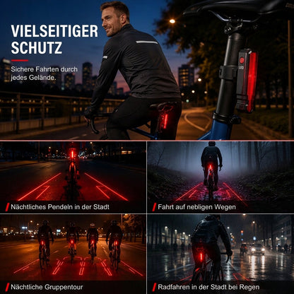 🚲 50% RABATT! 🔋 Aufladbares Fahrrad-Rücklicht – Sicher & hell bei Nacht ✨