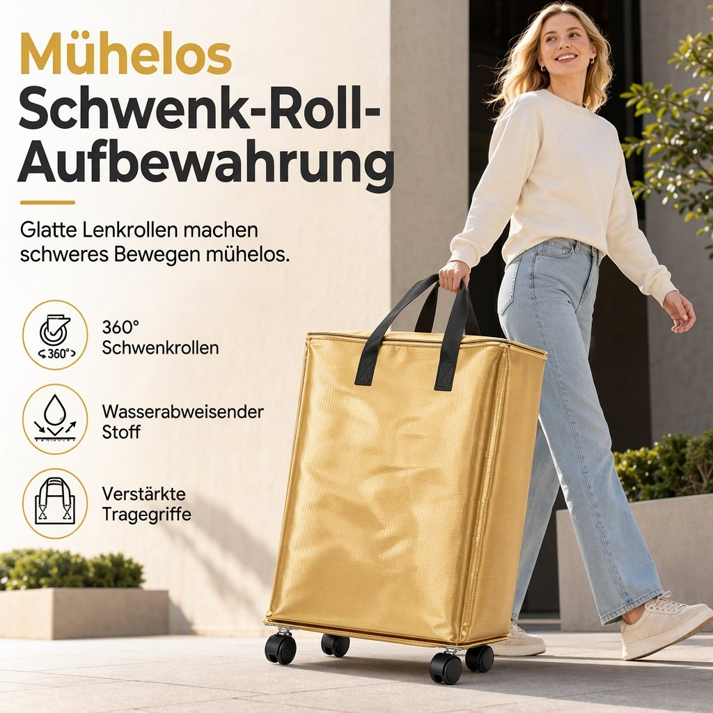 📦 50% RABATT! 🧳 Faltbare Umzugstasche mit Rädern – Wasserdicht & große Kapazität ✨
