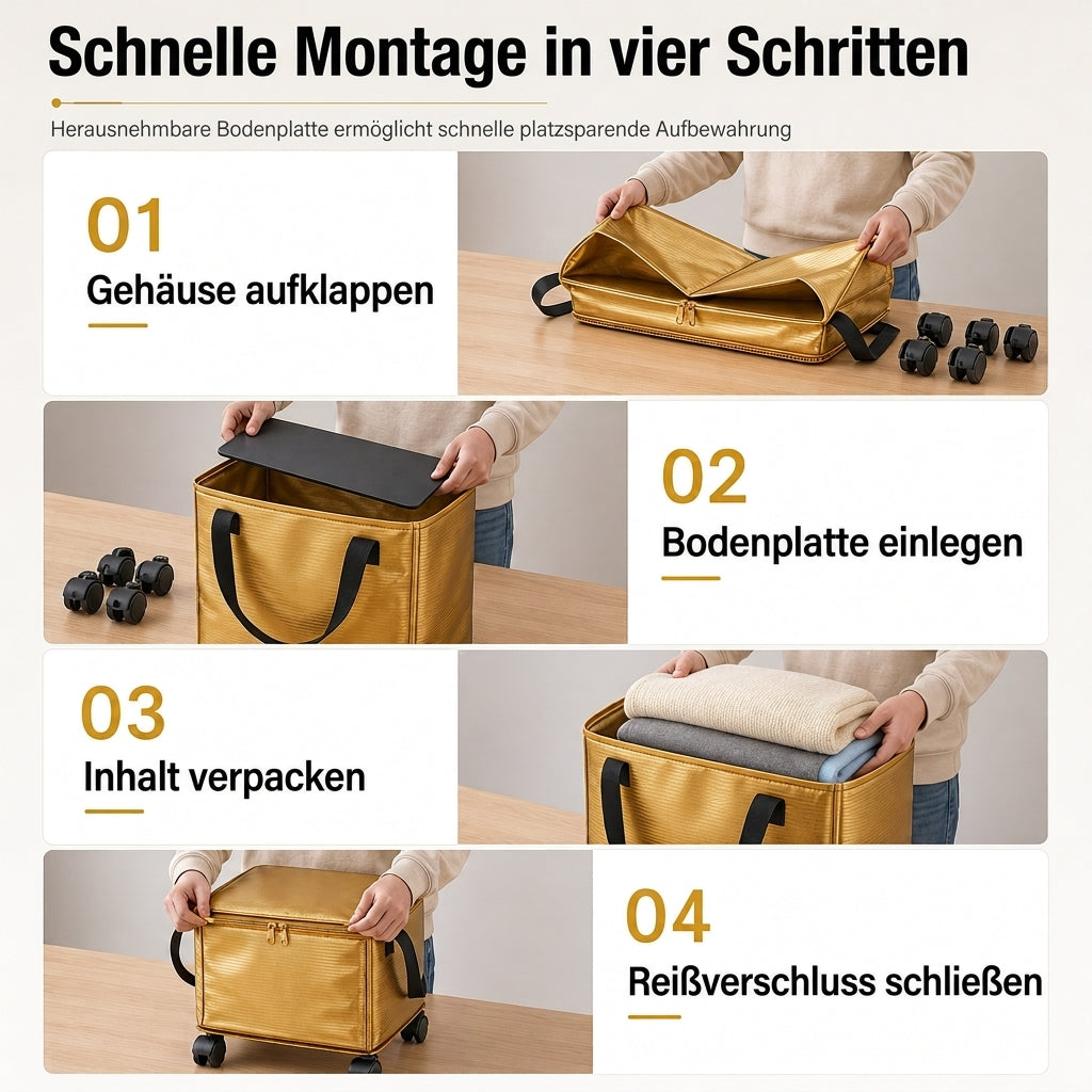 📦 50% RABATT! 🧳 Faltbare Umzugstasche mit Rädern – Wasserdicht & große Kapazität ✨