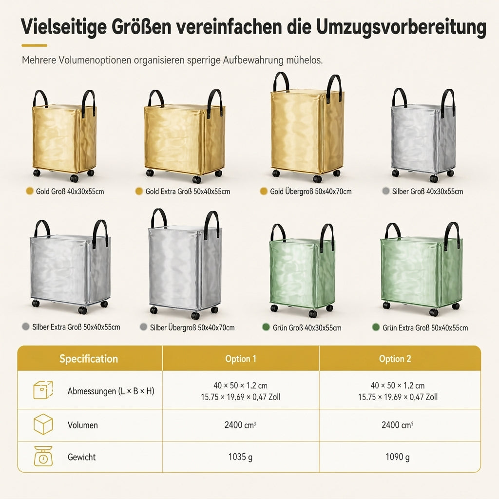 📦 50% RABATT! 🧳 Faltbare Umzugstasche mit Rädern – Wasserdicht & große Kapazität ✨