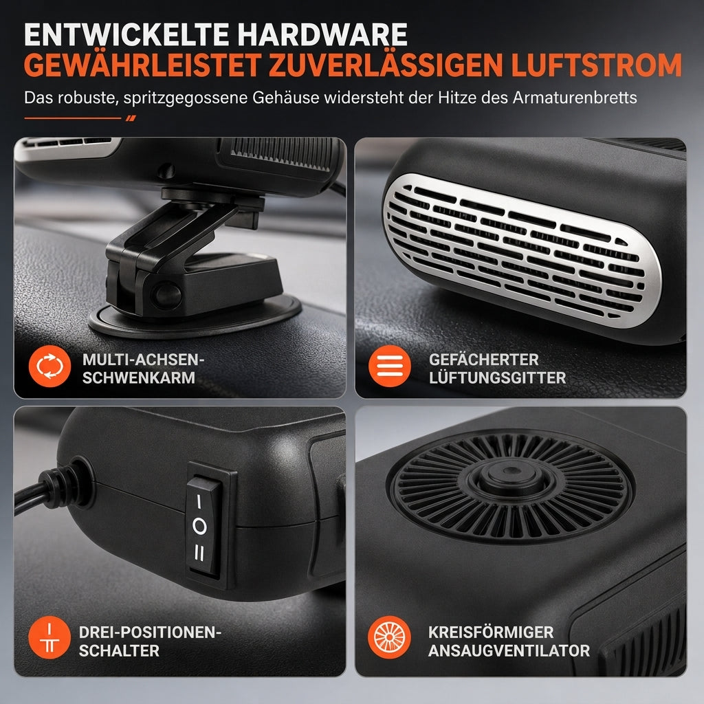 Tragbarer Auto- und Windschutzscheiben-Enteiser 12V 24V Auto Warmluftgebläse