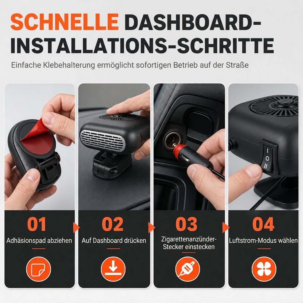 Tragbarer Auto- und Windschutzscheiben-Enteiser 12V 24V Auto Warmluftgebläse