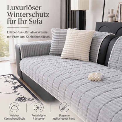 ❄️ Winter-Sonderangebot 🐰 | Rutschfeste, plüschige Sofakissenabdeckung – weich & kuschelig für die kalte Jahreszeit 🛋️✨