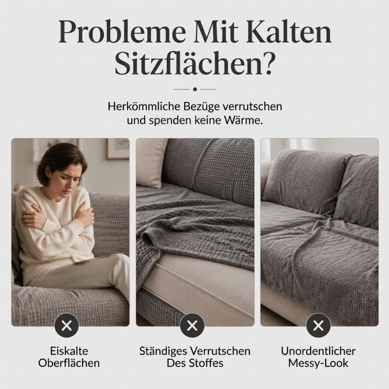 ❄️ Winter-Sonderangebot 🐰 | Rutschfeste, plüschige Sofakissenabdeckung – weich & kuschelig für die kalte Jahreszeit 🛋️✨