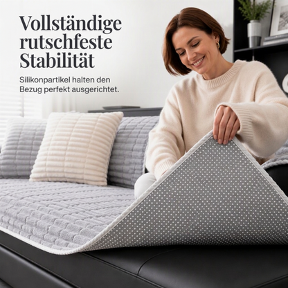 ❄️ Winter-Sonderangebot 🐰 | Rutschfeste, plüschige Sofakissenabdeckung – weich & kuschelig für die kalte Jahreszeit 🛋️✨