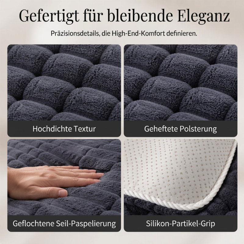 ❄️ Winter-Sonderangebot 🐰 | Rutschfeste, plüschige Sofakissenabdeckung – weich & kuschelig für die kalte Jahreszeit 🛋️✨