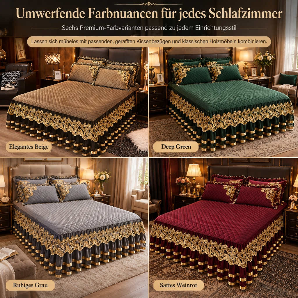 ❄️ Winter-Sonderangebot vorab 🎀 | Stretch-Spannbettlaken aus Samt mit Spitzenbesatz und rutschfester Konstruktion – weich, hautfreundlich, ideal für die kalte Jahreszeit 🛏️✨