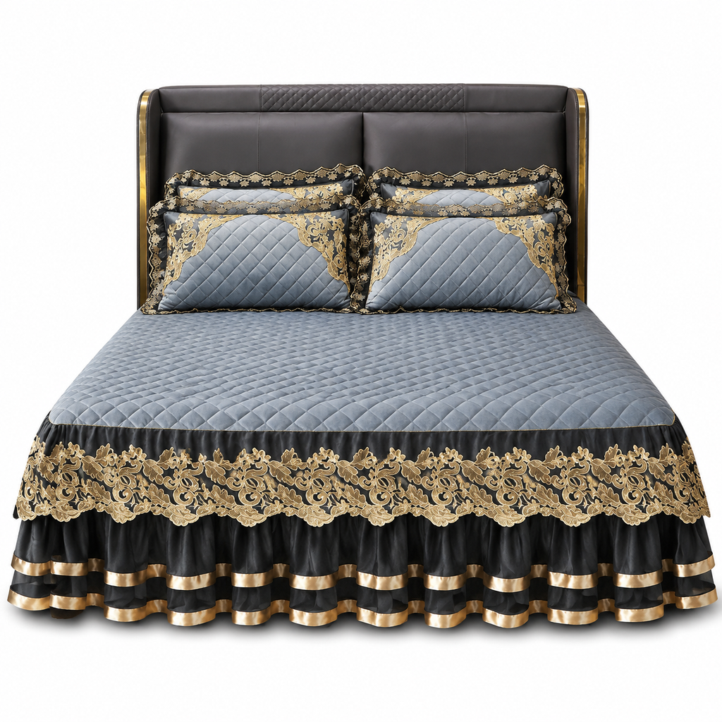 ❄️ Winter-Sonderangebot vorab 🎀 | Stretch-Spannbettlaken aus Samt mit Spitzenbesatz und rutschfester Konstruktion – weich, hautfreundlich, ideal für die kalte Jahreszeit 🛏️✨