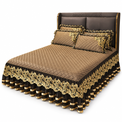 ❄️ Winter-Sonderangebot vorab 🎀 | Stretch-Spannbettlaken aus Samt mit Spitzenbesatz und rutschfester Konstruktion – weich, hautfreundlich, ideal für die kalte Jahreszeit 🛏️✨