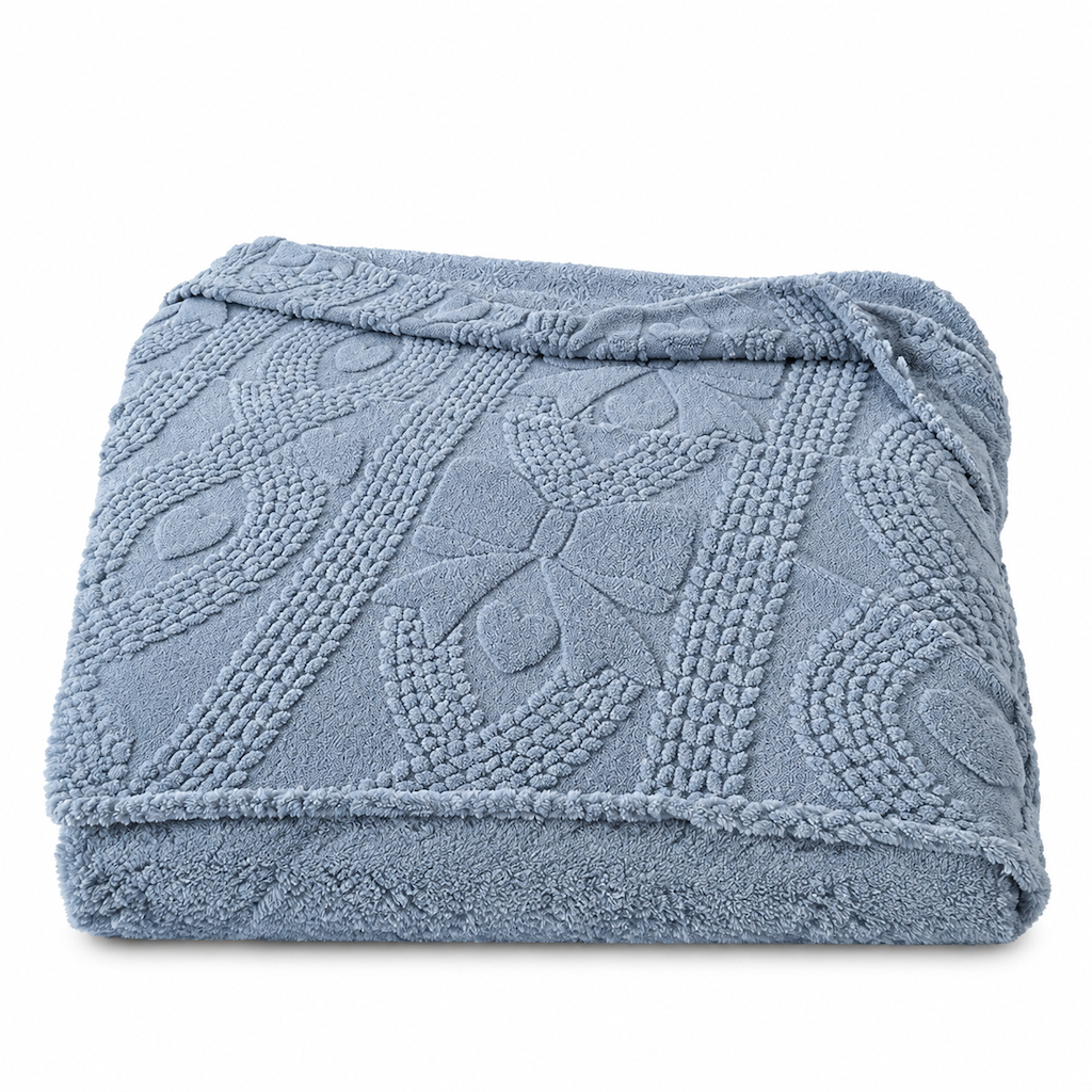 ❄️🛌 Doppelseitige Jacquard-Plüschdecke – Weich, hautfreundlich & gemütlich für Couch, Sofa, Bett und Büro
