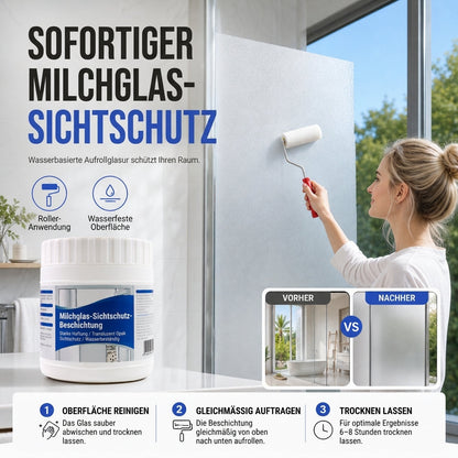 🪟 Wasserbasierte, wasserdichte Mattglasfolie – Selbstklebende Fensterfolie für Sichtschutz & Dekoration