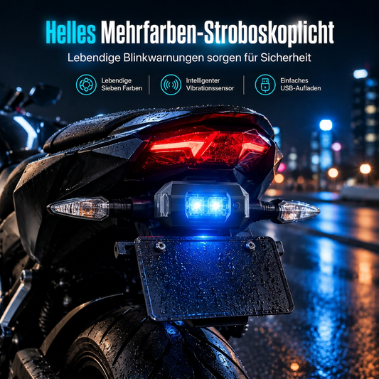 📢📢50% RABATT !!⏰Mehrfarbiges LED-Stroboskop-Warnlicht mit Bewegungssensor und Fernbedienung für Zweiräder, Drohnen, Fahrräder und den Außenbereich