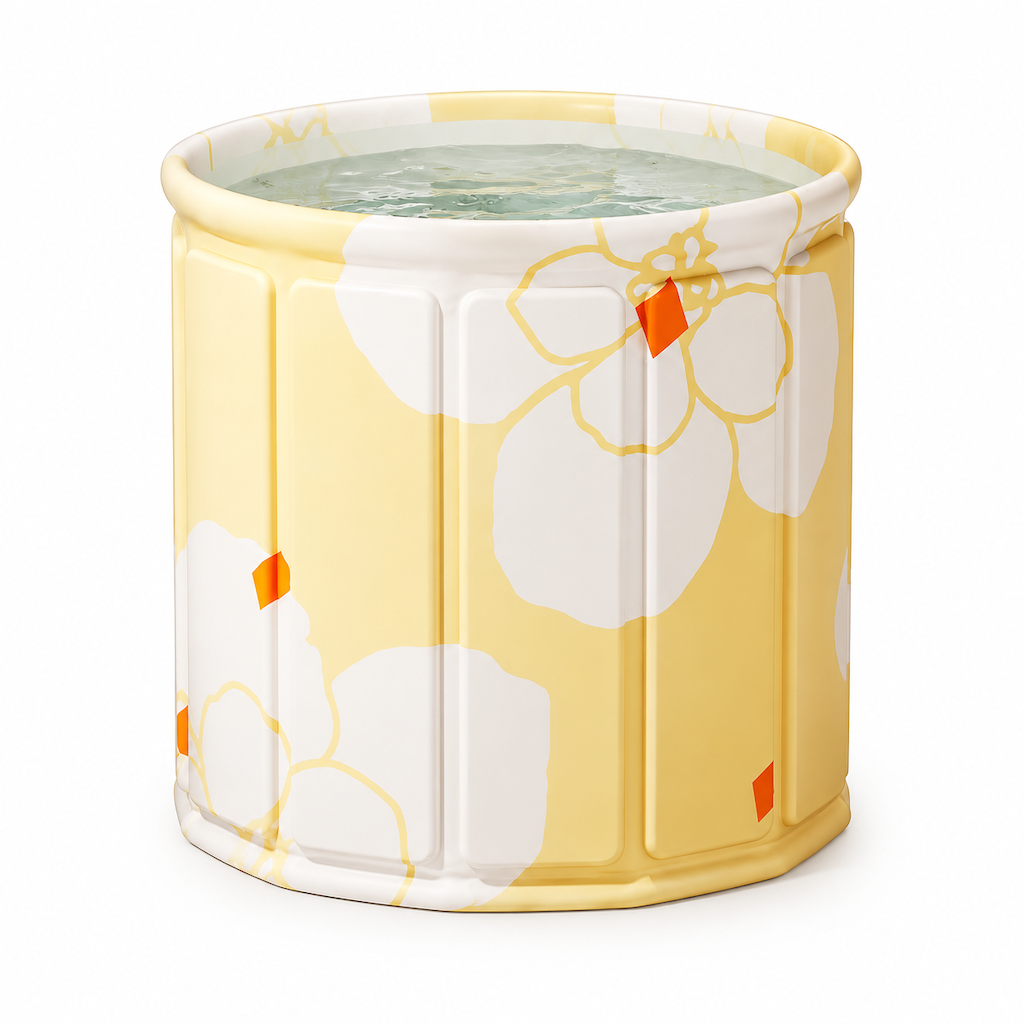 ✨ 50% RABATT! 🛁 Faltbare Badewanne für Erwachsene – groß, wärmeisolierend & mit Kissen & Ablaufschlauch