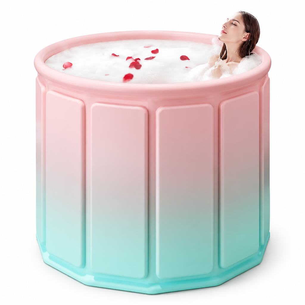 ✨ 50% RABATT! 🛁 Faltbare Badewanne für Erwachsene – groß, wärmeisolierend & mit Kissen & Ablaufschlauch