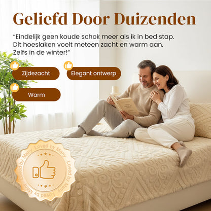☁️ Plüsch-Strick-Spannbettlaken – 360° rundum dehnbar für perfekten Sitz 💤
