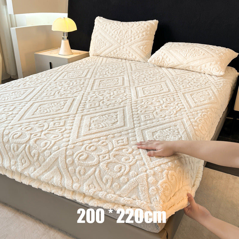 ☁️ Plüsch-Strick-Spannbettlaken – 360° rundum dehnbar für perfekten Sitz 💤
