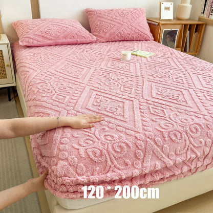 ☁️ Plüsch-Strick-Spannbettlaken – 360° rundum dehnbar für perfekten Sitz 💤