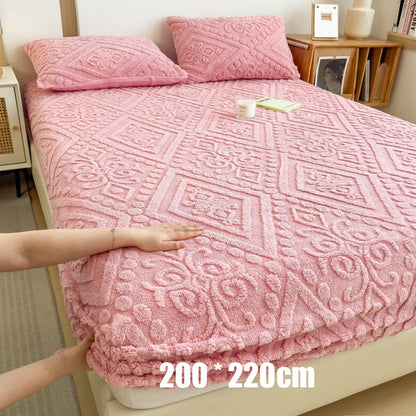 ☁️ Plüsch-Strick-Spannbettlaken – 360° rundum dehnbar für perfekten Sitz 💤