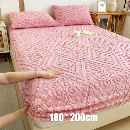☁️ Plüsch-Strick-Spannbettlaken – 360° rundum dehnbar für perfekten Sitz 💤