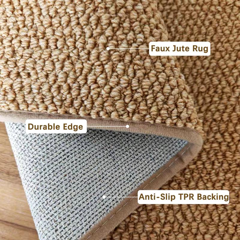 🏡 Rutschfester Läufer in Jute-Optik – langlebig & pflegeleicht ✅ ideal für Flur, Küche & Wohnzimmer ✨