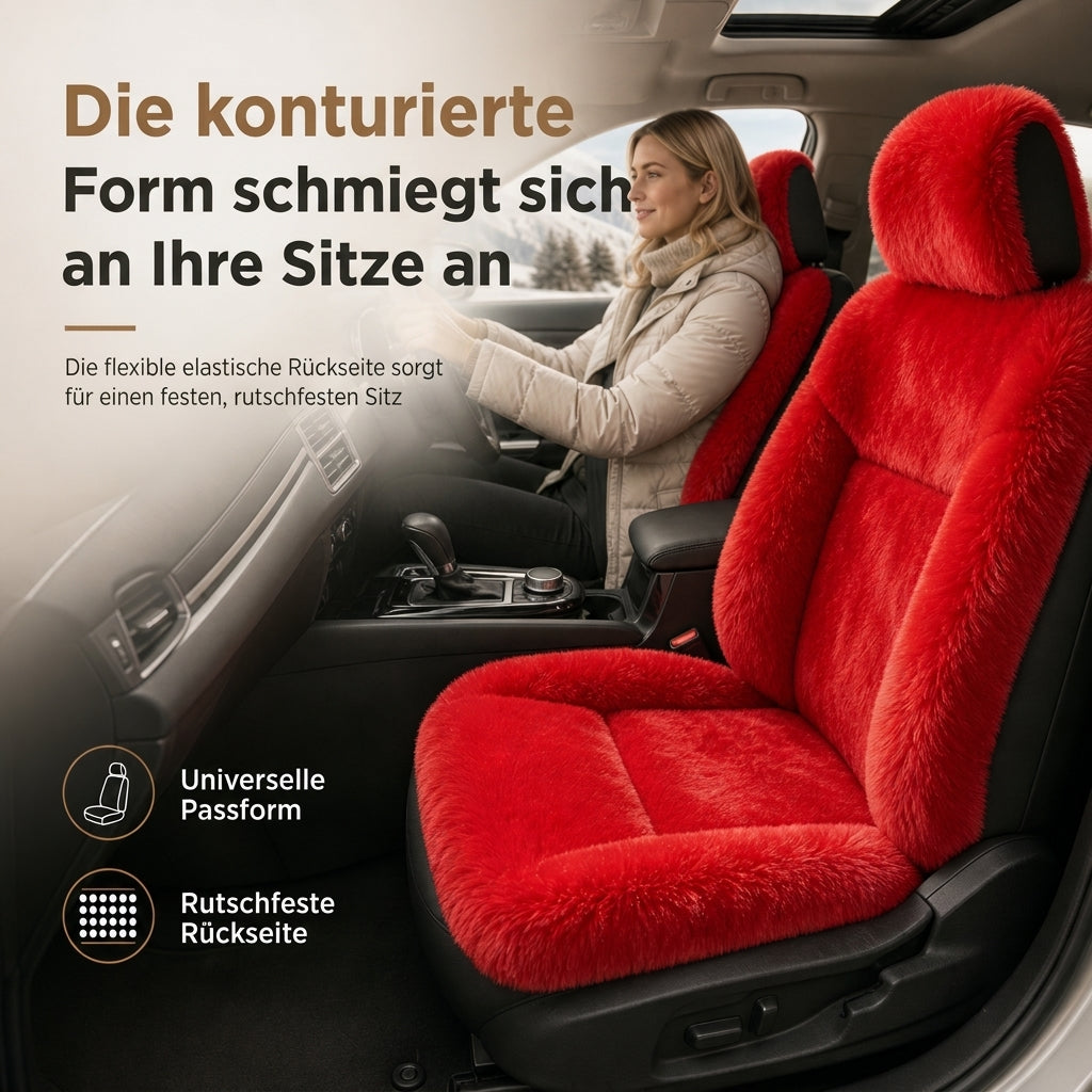 🚗 50% RABATT ❄️ Warme Plüsch-Autositzbezüge, universelle Größe, komfortables Set 🧣