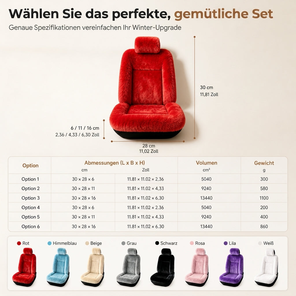 🚗 50% RABATT ❄️ Warme Plüsch-Autositzbezüge, universelle Größe, komfortables Set 🧣