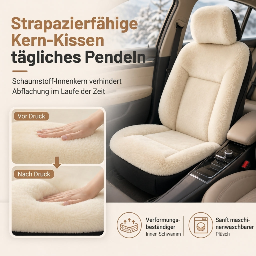 🚗 50% RABATT ❄️ Warme Plüsch-Autositzbezüge, universelle Größe, komfortables Set 🧣