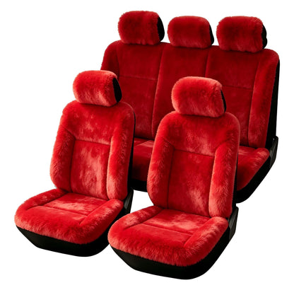 🚗 50% RABATT ❄️ Warme Plüsch-Autositzbezüge, universelle Größe, komfortables Set 🧣