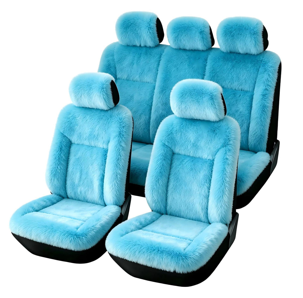 🚗 50% RABATT ❄️ Warme Plüsch-Autositzbezüge, universelle Größe, komfortables Set 🧣