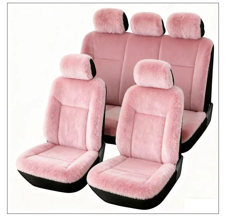 🚗 50% RABATT ❄️ Warme Plüsch-Autositzbezüge, universelle Größe, komfortables Set 🧣