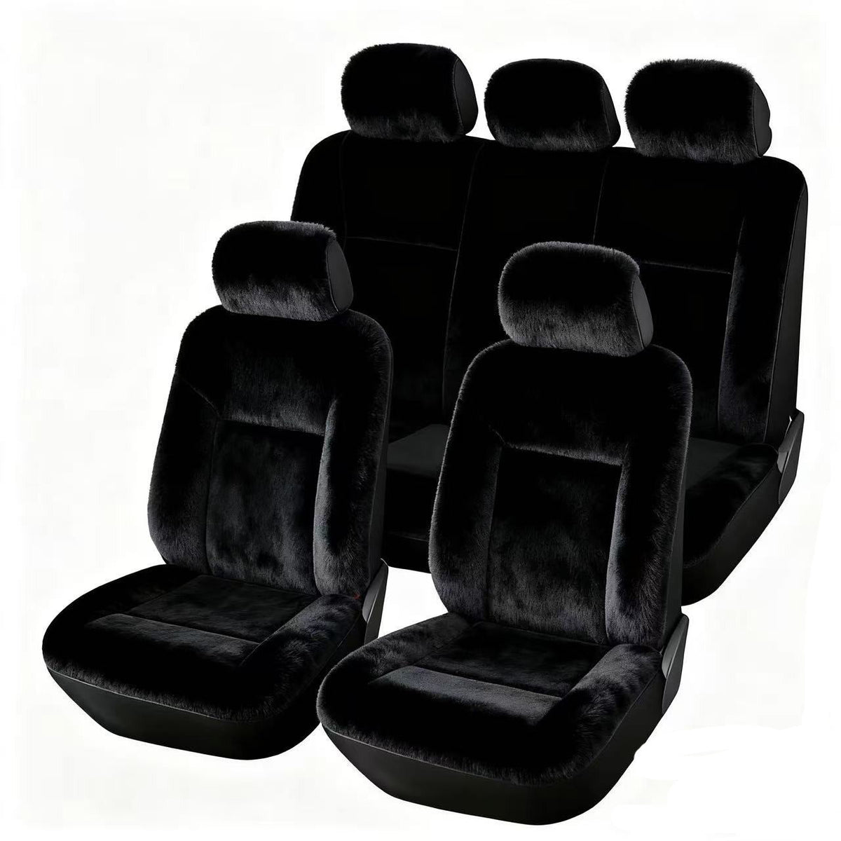 🚗 50% RABATT ❄️ Warme Plüsch-Autositzbezüge, universelle Größe, komfortables Set 🧣
