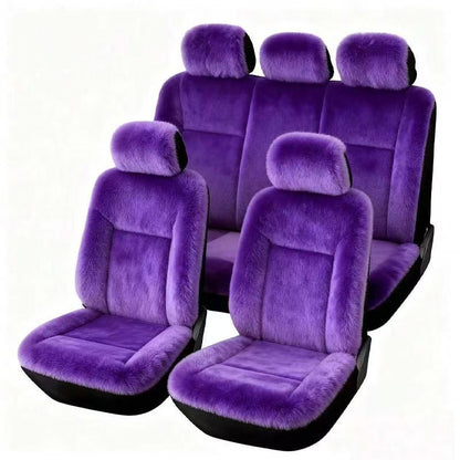 🚗 50% RABATT ❄️ Warme Plüsch-Autositzbezüge, universelle Größe, komfortables Set 🧣