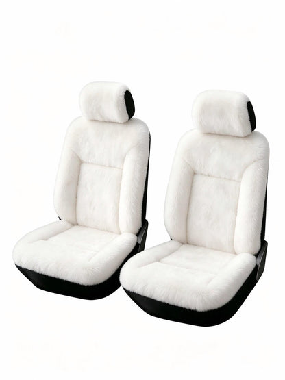 🚗 50% RABATT ❄️ Warme Plüsch-Autositzbezüge, universelle Größe, komfortables Set 🧣