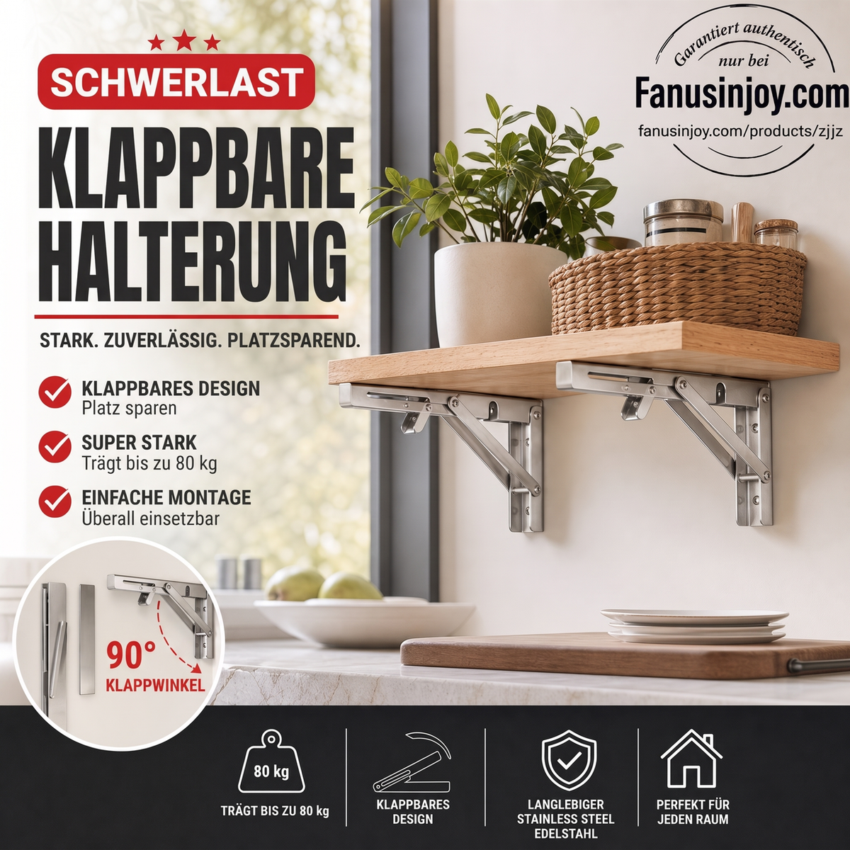 🔥 NUR FÜR KURZE ZEIT: 50% RABATT 🧱 Sekundenschnell aufklappbare Mehrzweck-Konsole – Für mehr Ordnung in Küche oder Arbeitszimmer im Handumdrehen📚