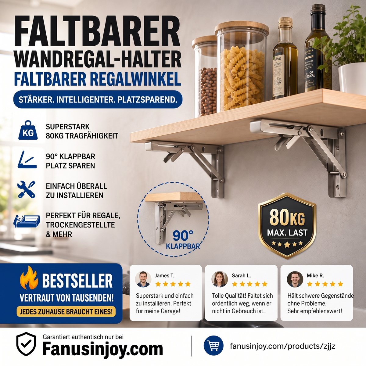 🔥 NUR FÜR KURZE ZEIT: 50% RABATT 🧱 Sekundenschnell aufklappbare Mehrzweck-Konsole – Für mehr Ordnung in Küche oder Arbeitszimmer im Handumdrehen📚