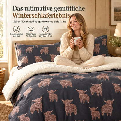 🐄 50% Rabatt ❄️ Kuscheliges Kuhmuster-Bettwäsche-Set – 3 Teile aus weichem, warmem Stoff für dein Schlafzimmer