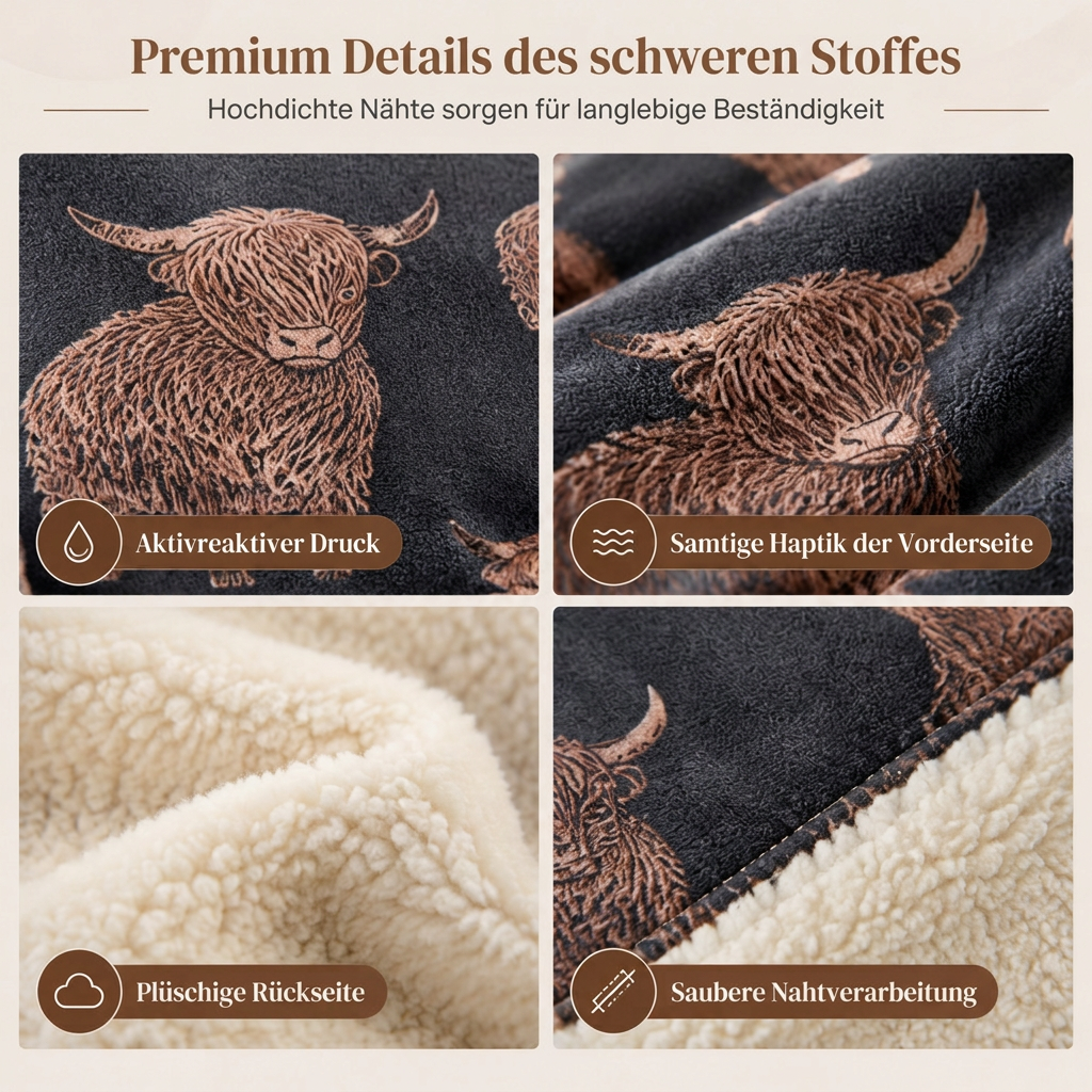 🐄 50% Rabatt ❄️ Kuscheliges Kuhmuster-Bettwäsche-Set – 3 Teile aus weichem, warmem Stoff für dein Schlafzimmer