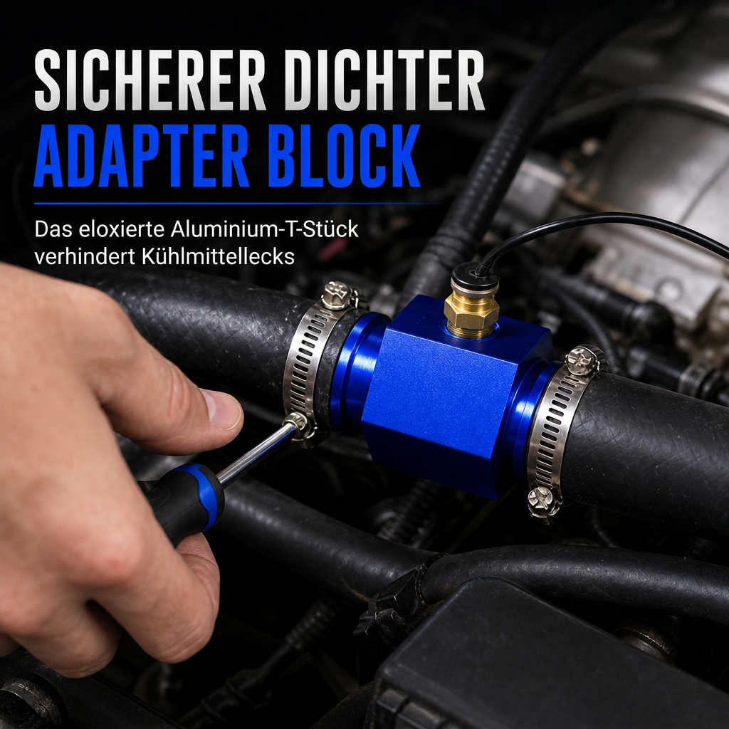 🌡️ 50% RABATT! 📟 12V/24V LCD-Anzeige – Wassertemperatur & Spannung mit T-Stück ✨