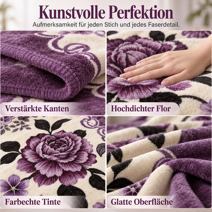 Weiche Decke mit Rosenprint für Bett und Sofa