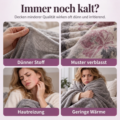 Weiche Decke mit Rosenprint für Bett und Sofa