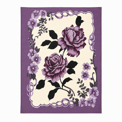 Weiche Decke mit Rosenprint für Bett und Sofa