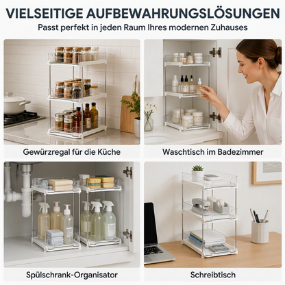 Mehrstufiger Organizer unter der Spüle