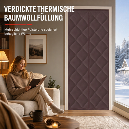 🚪Magnetischer Wärmedämm-Türvorhang – verdickt, winddicht & schalldicht aus Oxford-Gewebe mit Baumwollfüllung für den Winter