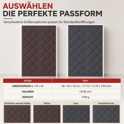 🚪Magnetischer Wärmedämm-Türvorhang – verdickt, winddicht & schalldicht aus Oxford-Gewebe mit Baumwollfüllung für den Winter