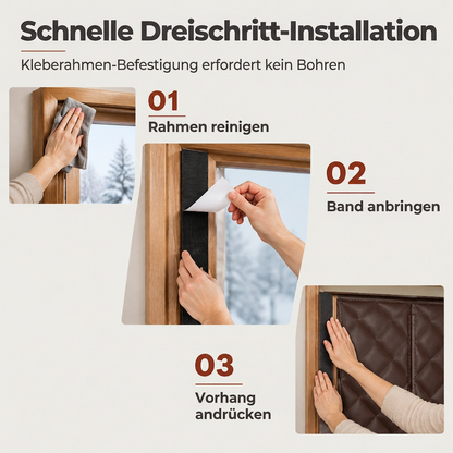 🚪Magnetischer Wärmedämm-Türvorhang – verdickt, winddicht & schalldicht aus Oxford-Gewebe mit Baumwollfüllung für den Winter