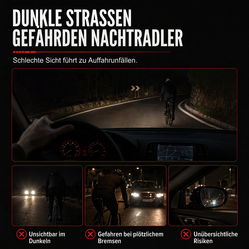 🚴 50% RABATT ⚡ Intelligentes Fahrradrücklicht, Bremserkennung mit Laserwarnung