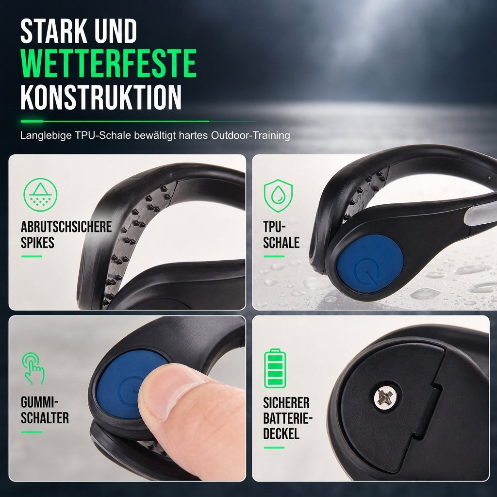💡 50% RABATT! 🏃 LED-Schuhclip – Blitzende Sicherheitswarnleuchte für Nachtlauf & Radfahren ✨