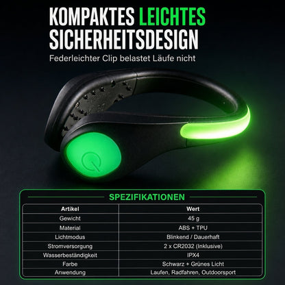 💡 50% RABATT! 🏃 LED-Schuhclip – Blitzende Sicherheitswarnleuchte für Nachtlauf & Radfahren ✨