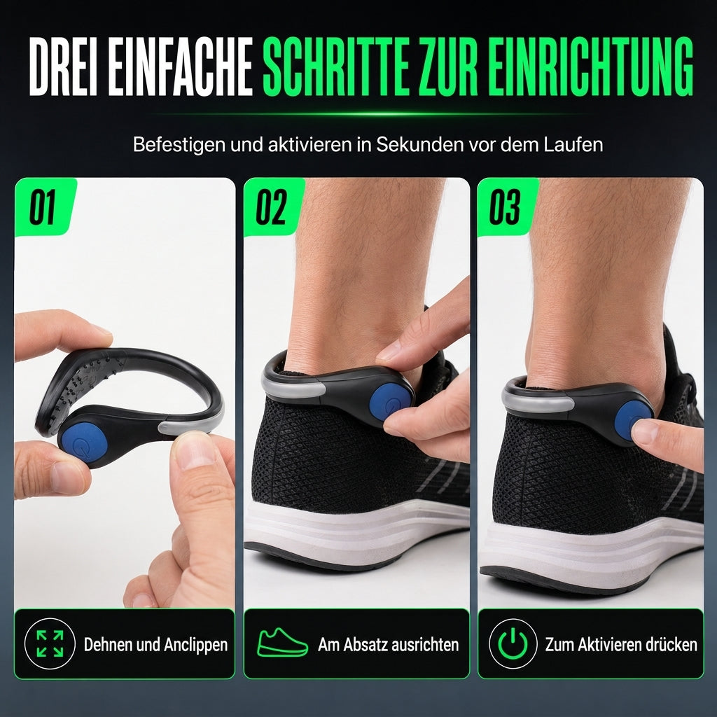 💡 50% RABATT! 🏃 LED-Schuhclip – Blitzende Sicherheitswarnleuchte für Nachtlauf & Radfahren ✨