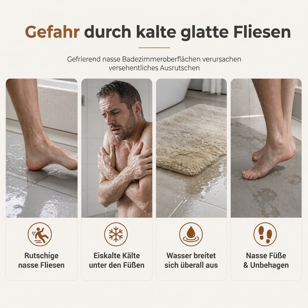 Gesteppte Badezimmer-Fußmatte